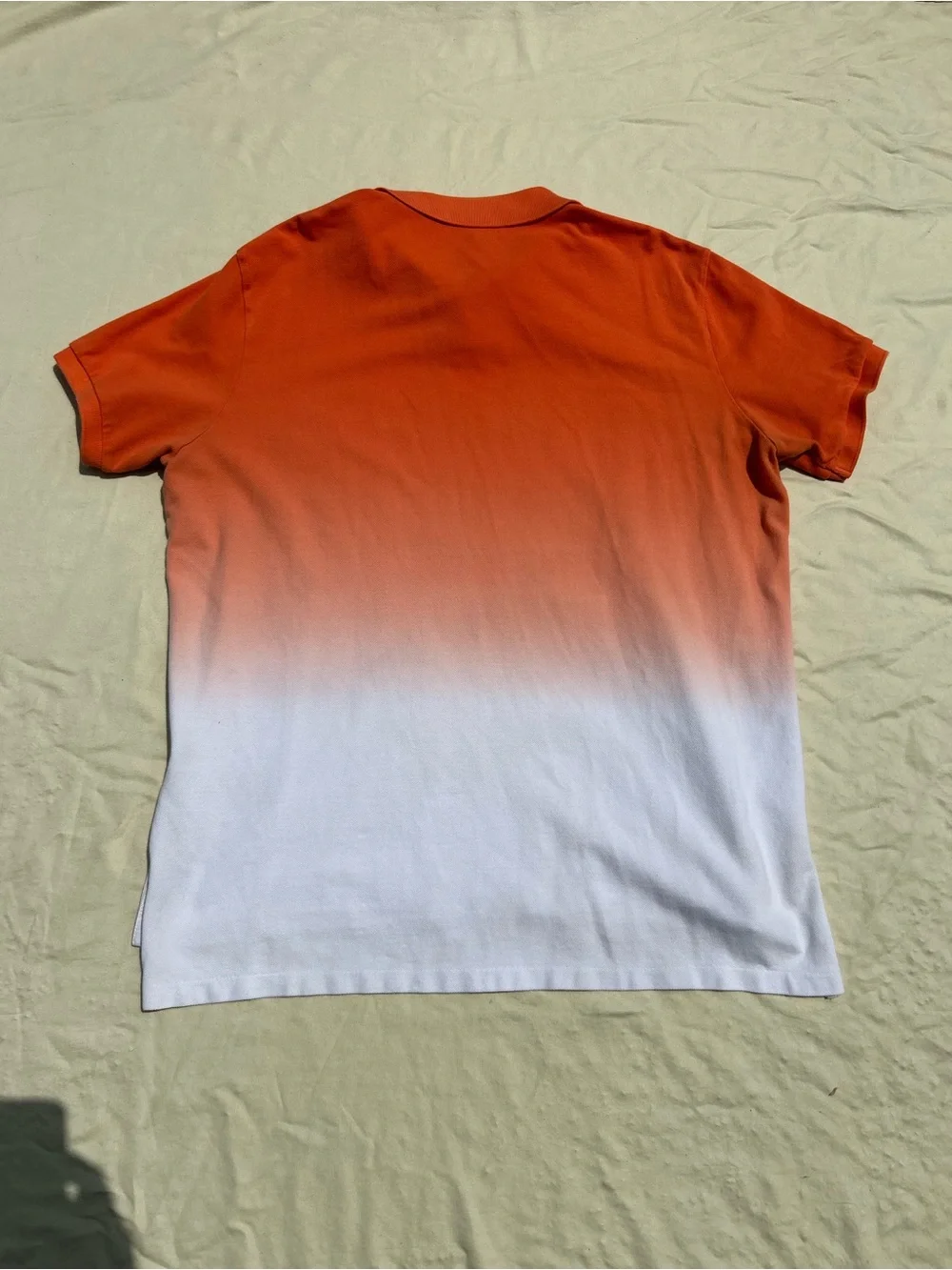 Polo by Ralph Lauren Men's Orange to White Ombre Polo Shirt